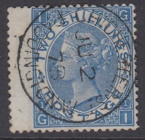 SG 118 2/- dull blue. Superb used with a crisply struck Paddington CDS...