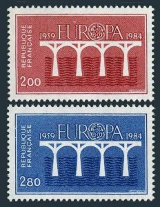 France 1925-1926,MNH.Michel 1241-1242. EUROPE CEPT-1984.Bridge.