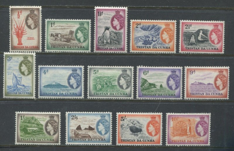 Tristan da Cunha QEII 1954-58 set to 10/ unmounted mint NH