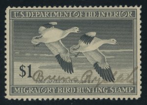 USA RW14 - 1947 Federal Duck Stamp - F/VF Used & sound