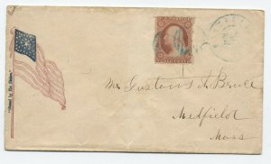 c1861 Civil War patriotic #26 flag from Montpelier VT [y4240]