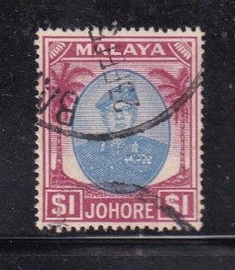 Malaya Johore 1949 Sc 148 $1 Used