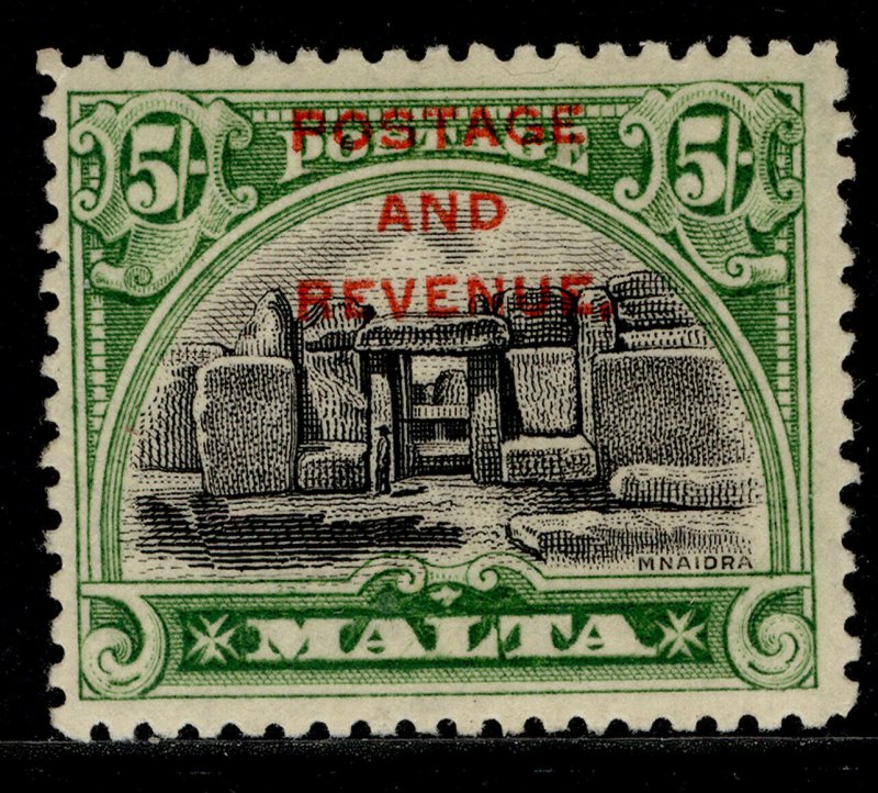 MALTA GV SG191, 5s black & green, M MINT. Cat £38.