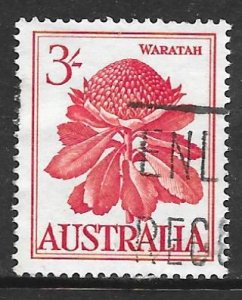 Australia 330: 3/- Waratah, used, VF