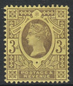 GB Scott 115 - SG203, 1887 Jubilee 3d MH*