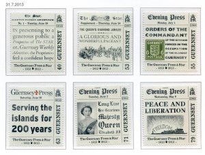 Guernsey 2013 Press Set SG1470/1475 Unmounted Mint