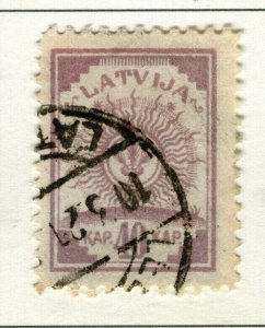 LATVIA; 1920-21 early local issue fine used 40k. value