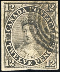 Canada Stamps # 3 Used F-VF Rebacked Over Faults Filler Scott Value $145,000.00