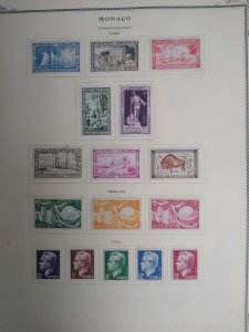 collection on pages Monaco 1949-51 complete mint GL: CV $201