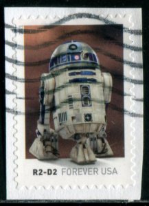 5574 US (55c) Star Wars Movie Droids SA, used on paper