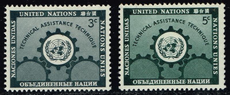 UN New York #19-20 Technical Assistance Set of 2; MNH (0.65)