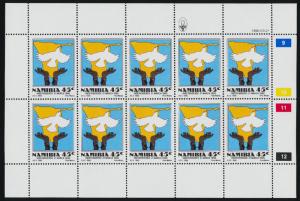 Namibia 659-61 Sheets MNH Pres Sam Nujoma, Map, Flag