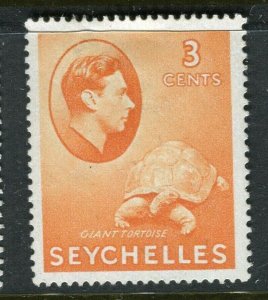 SEYCHELLES; 1938 early GVI pictorial issue Mint hinged 3c. value