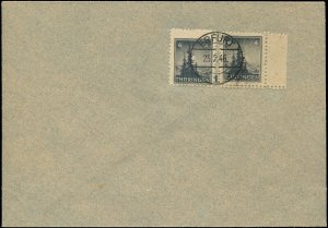 Germany Soviet Zone SBZ Thuringia Thueringen Misperf Double Perfed Cover