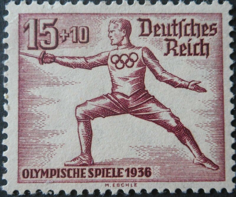 Germany 1936 Olympics 15 Pfennig Michel 614 u/mint