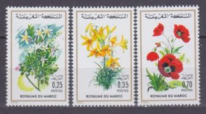 1975 Morocco 793-795 Flowers 3,50 €