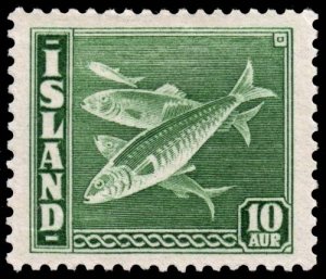 Iceland - Scott 221 - Mint-Hinged - Pencil Marks on Back