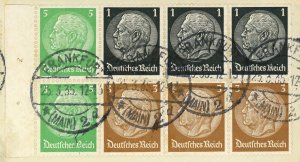 Frankfurt to England London H-Blatt #81B Se-tenant Postage Cover 1935 Germany