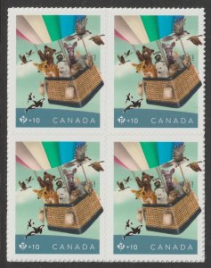 Canada B35 Community Foundation Animals Hot Air Balloon P+10 block 4 MNH 2024