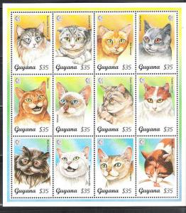 Guyana 2945 MNH sheet Cats