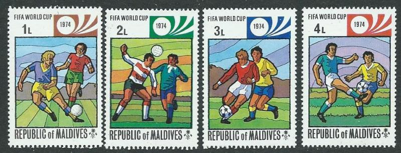 Maldive Islands Scott 516-519  MNH  Soccer