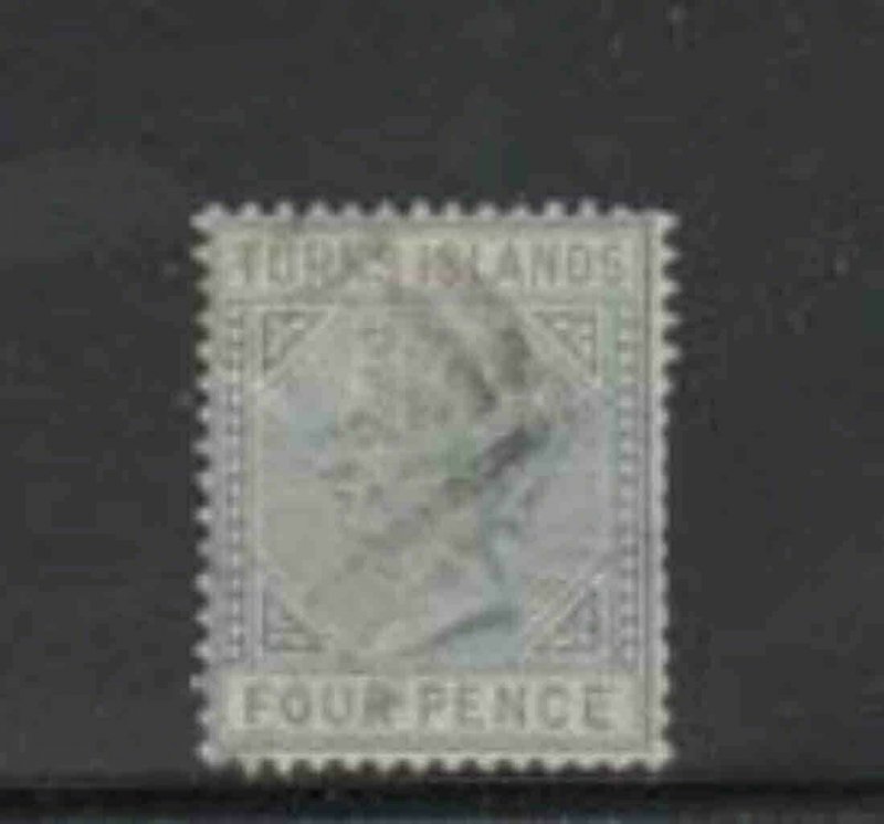 TURKS ISLANDS #50 1882 4p QUEEN VICTORIA F-VF USED