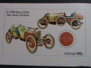 EYNHALLOW-SCOTLAND 1972 PICCARD-PICTET-1914 CLASSIC CARS -IMPERF :MNH S/S -VF