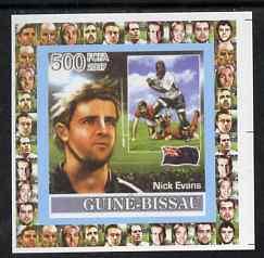 Guinea - Bissau 2007 Rugby - Nick Evans individual imperf...