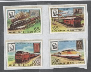 Burkina Faso (formerly Upper Volta) #501-504 Unused Single (Complete Set) (Fauna) (Train)