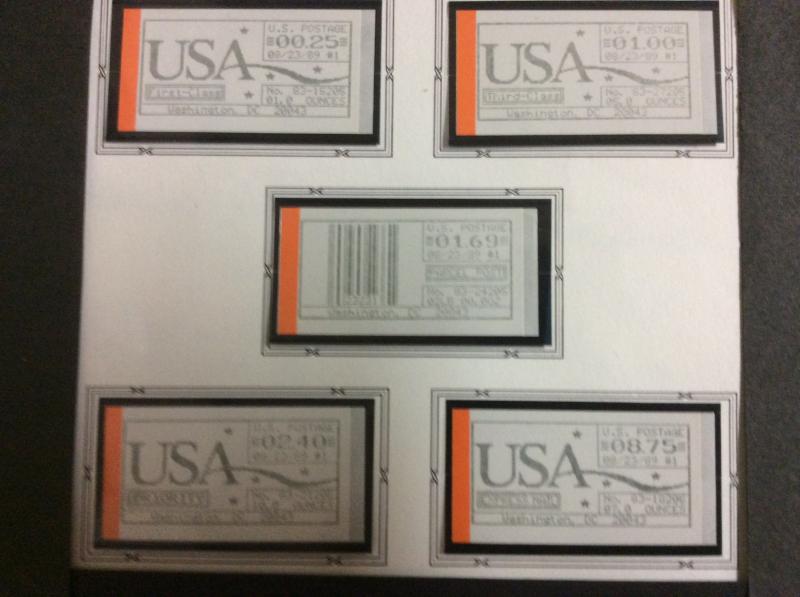 U.S.#CVP6 1st Day Issued 5 stamps 25c-$8.75, MNH.  See description