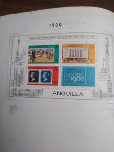 collection on pages Anguilla 1980-83 mostly complete most MNH PS: CV $121