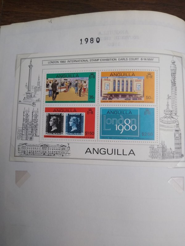 collection on pages Anguilla 1980-83 mostly complete most MNH PS: CV $121