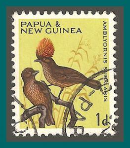 PNG (188) 1965 Bowerbird, 1d used (SG 61)