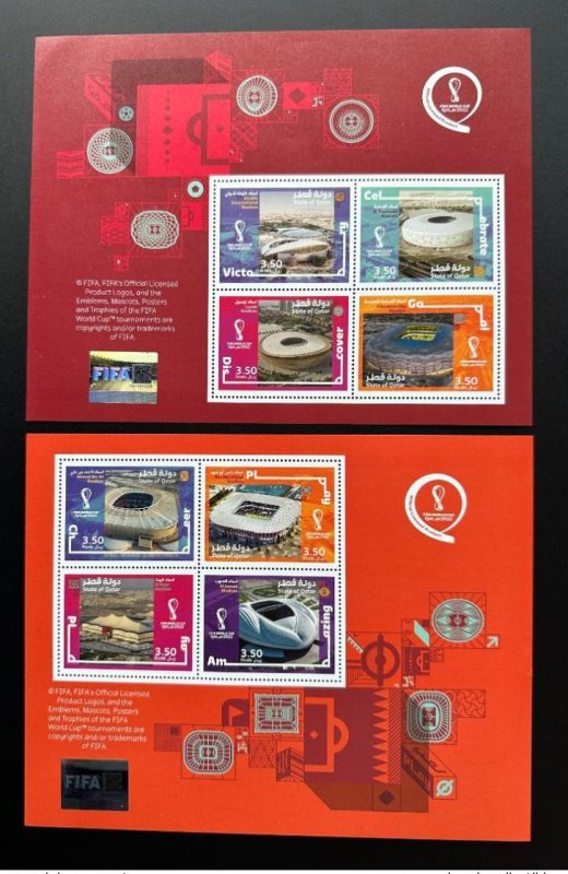 Qatar 2022 Block FIFA Football World Cup Soccer WM Stadiums (I/II)