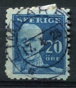 Sweden Sc#143 Used, 20o bl, King Gustav V (1920-21) (1921)