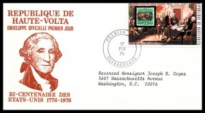 Burkina Faso 353 US Bicentennial Typed FDC