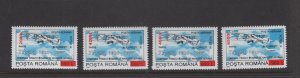 Romania #C298-301 (2000 Airmail surcharge set) VFMNH CV $1.80