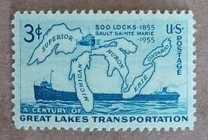 United States #1069 3c Soo Locks Centenary MNH (1955)