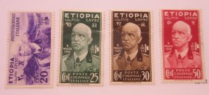 ETHIOPIA, Scott: N2, N3, N4, N5, MINT NO GUM, Lot29, Cat $37.50