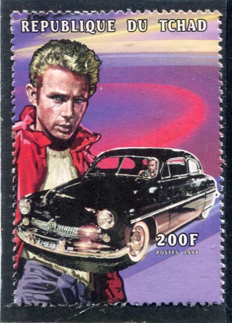 Chad 1999 CAR JAMES DEAN American Actor Stamp Perforated Mint (NH)