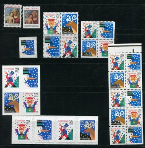 2789 - 2803 Christmas, Madonna Stamp Block, Booklet Pane, Strip, etc 1993 MNH