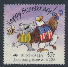 SG 1110  SC# 1052 Used  - Bicentenary  Australia US joint Issue