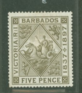 Barbados #85 Unused Single