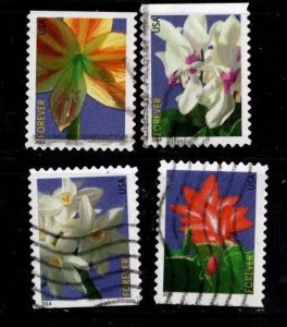 #4862 - 4865 Winter Flowers Booklet Single (Off Paper)- Used