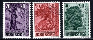 Liechtenstein #332-334  Used    VF   CV $6.00   ....   3510133