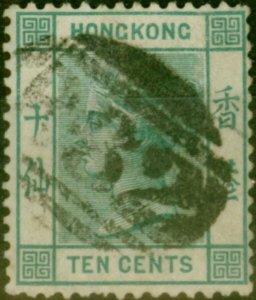 Hong Kong 1884 10c Deep Blue-Green SG37 Good Used