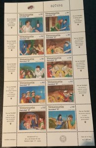 1997 VENEZUELA.   CHRISTMAS. MP 10 stamps. NHM-