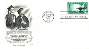 US SPECIAL EVENT CACHET COVER HONORING HIGHER EDUACTION LAND-GRANT ACT 1962