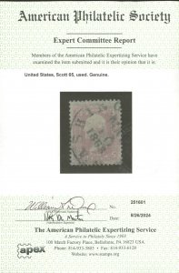 U.S. #65 USED WITH APS CERT