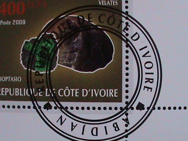 IVORY COAST-2009- WORLD MINERIAL CTO SHEET-VERY FINE WITH BEAUTIFUL CANCEL